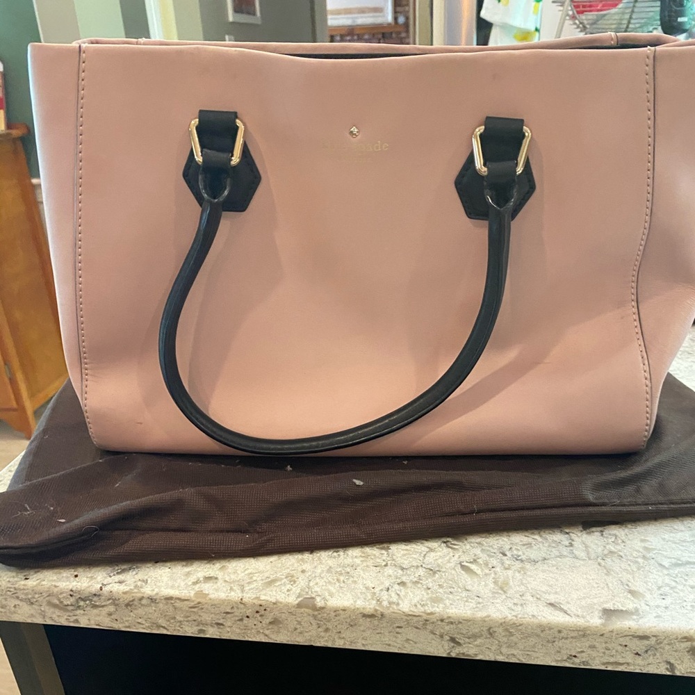 Kate Spade pink and black satchel